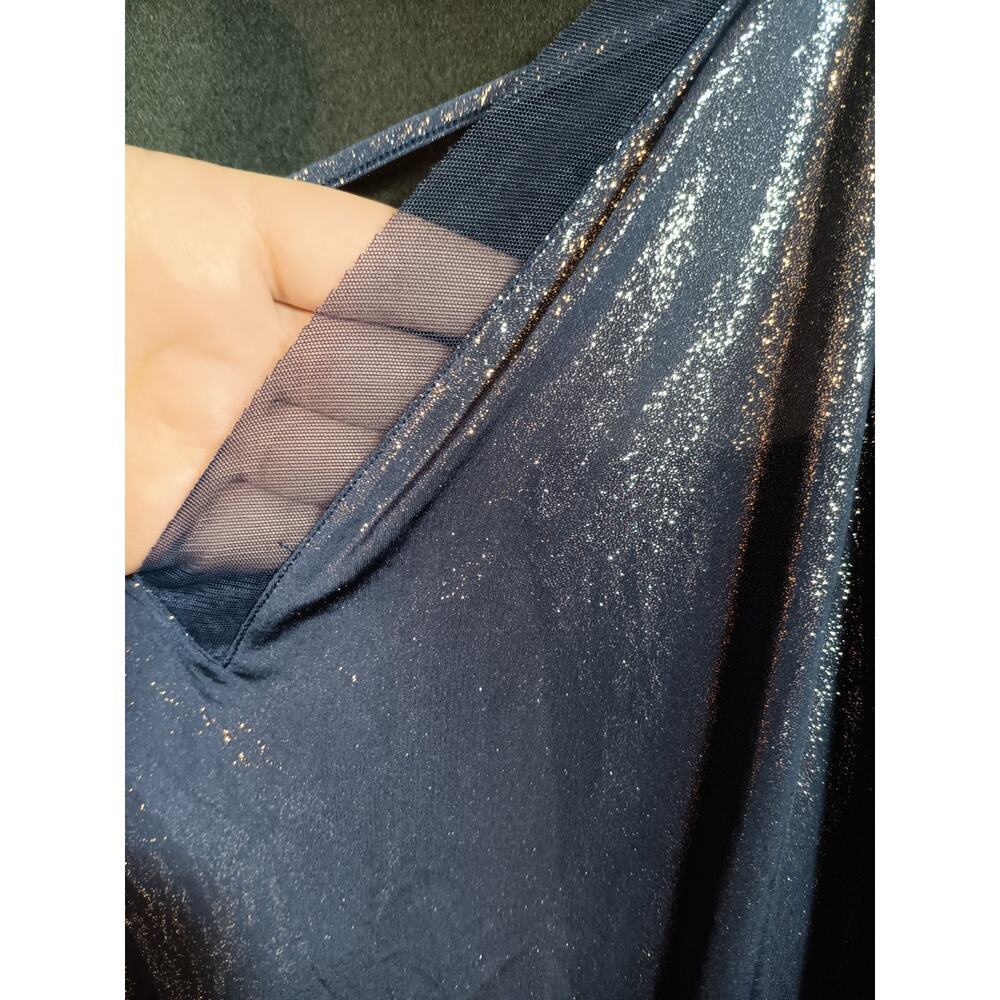 Victoria’s Secret Slip M Navy Sparkly Nightie Lingerie Y2Kcore Glam Sleepwear - Picture 3 of 5
